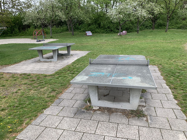 Investitionsvorschlag: Tischtennisplatten erneuern am Spielplatz "Alte Hauptstraße" 