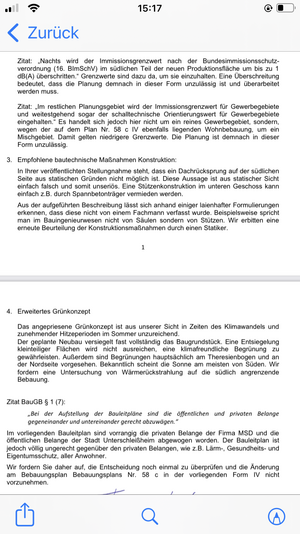 Vorschlag: Wiederspruch gegen den Bebauungsplan 58 c lV Münchner Ring und Feldstr 